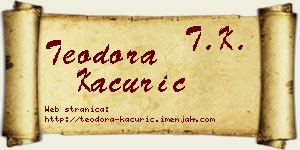 Teodora Kaćurić vizit kartica
